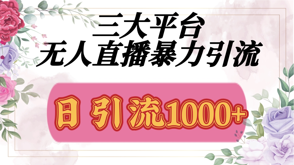 抖音，快手，视频号全平台通用，无人直播引流法，利用图片,模板,整套话术挂机全天支持矩阵操作，无限设备多开，超暴力引流，1000+高质量精准创业粉-创途网