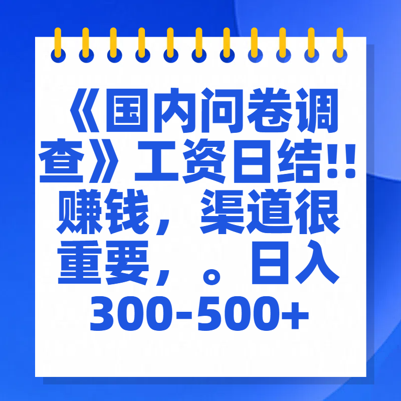 问卷调查答题，一个人在家也可以闷声发大财，小白一天2张，【揭秘】-创途网