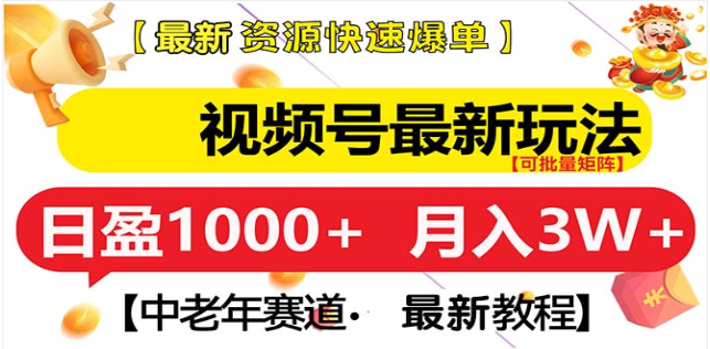 视频号独家玩法，老年养生赛道，无脑搬运爆款视频，日入1000+-创途网