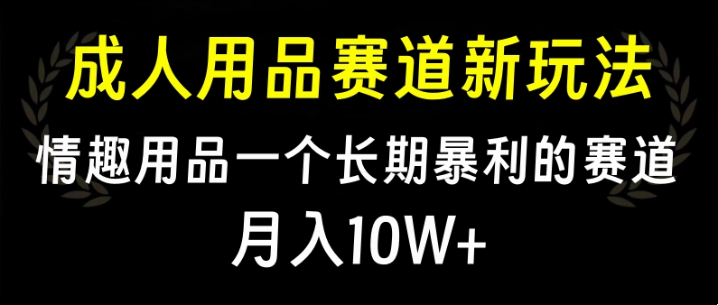 大人用品赛道新玩法，情趣用品一个长期暴利的赛道，月入10W+-创途网