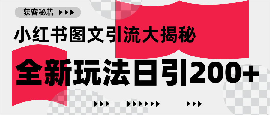 小红书图文引流，只需一张图片即可撬动百万流量，日引200+创业粉-创途网