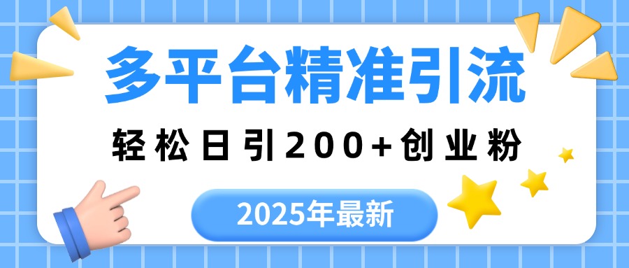 2025年最新多平台精准引流，轻松日引200+-创途网
