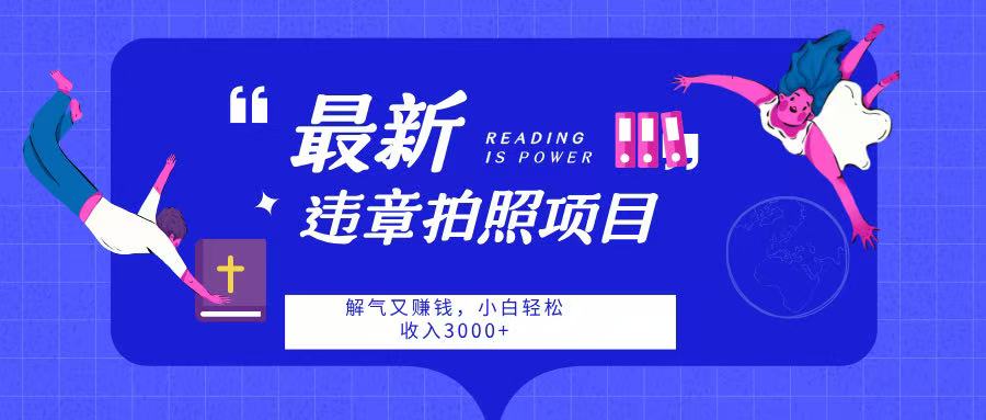 最新违章拍照项目，解气又赚钱，随手一拍，轻松收入3000-创途网