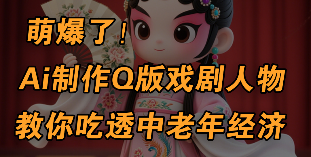 用Ai制作Q版戏剧人物，手把手教你吃透中老年经济，5分钟一个成品，多渠道变现-创途网