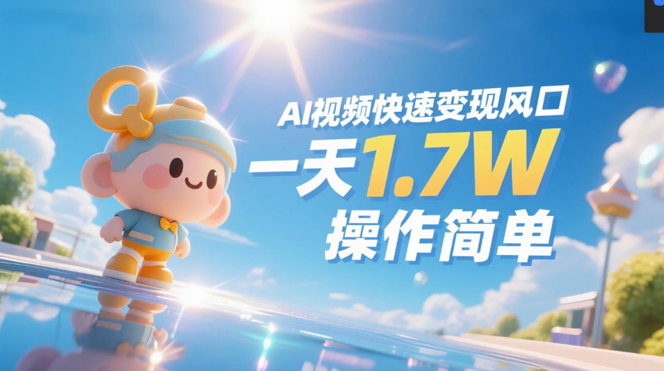 《Ai视频变现风口，一天1.7W，收入无上限，操作简单》-创途网