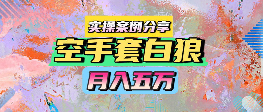 空手套白狼，月入五万，实操案例分享-创途网