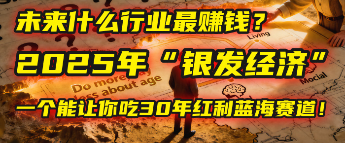 未来什么行业最赚钱？马哥揭秘2025年“银发经济”：一个能让你吃30年红利的蓝海赛道！-创途网