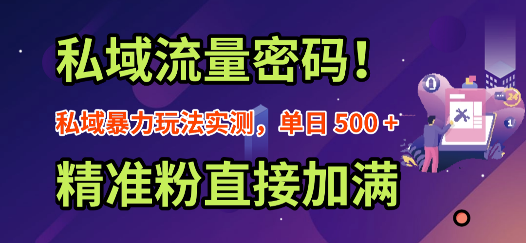 私域流量密码！私域暴力玩法实测，单日 500 + 精准粉直接加满-创途网