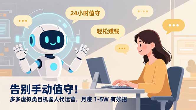 告别手动值守！多多虚拟类目机器人代运营，月赚 1-5W 有妙招-创途网