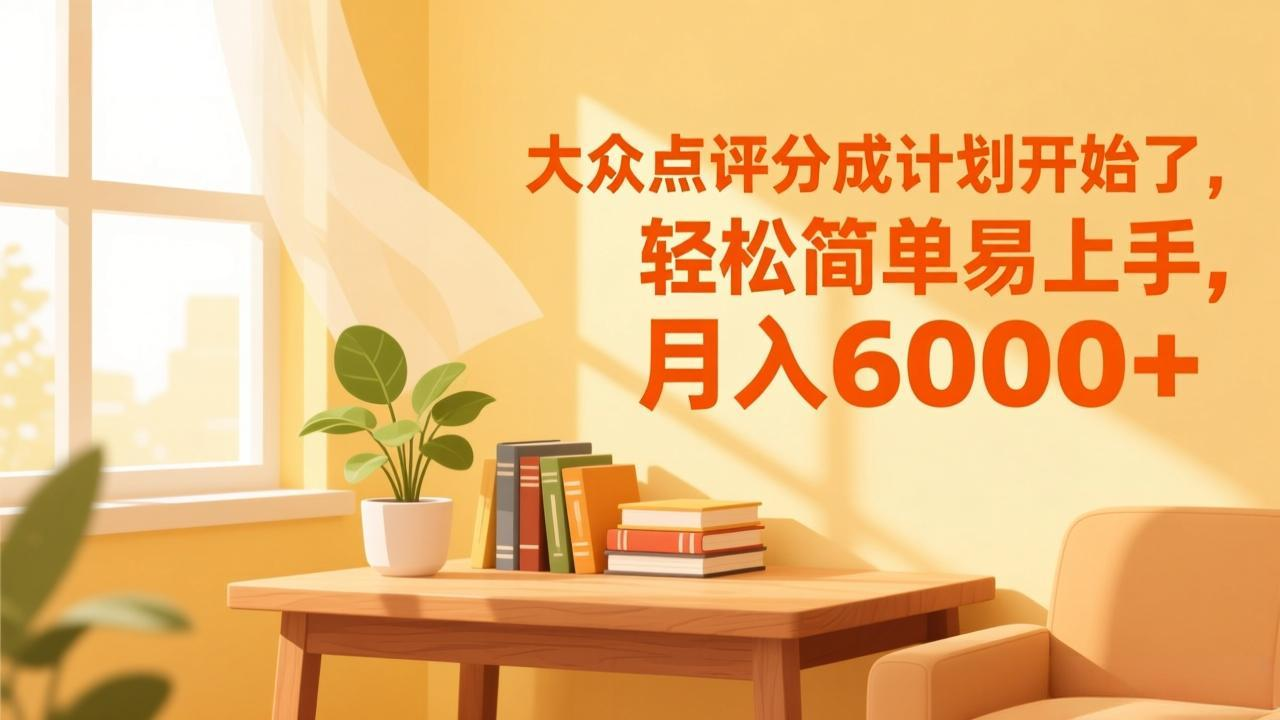 大众点评分成计划开始了，轻松简单易上手，月入6000+-创途网
